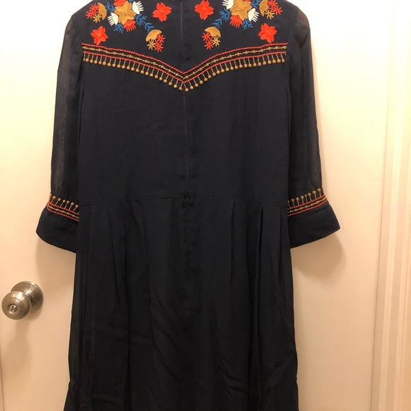 NWT French Connection Kiko Floral Boho Embroidered Dress UK 8/ US 4 - Picture 7 of 8